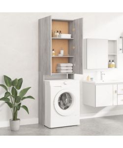 vidaXL Mobile per Lavatrice Grigio Sonoma 64x25,5x190 cm - Spazio Aggiuntivo per Bagno