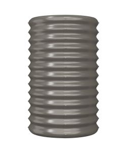 Vaso da Giardino Acciaio Verniciato a Polvere 40x40x68cm Grigio