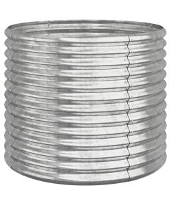Vaso Giardino Acciaio Verniciato a Polvere 80x80x68 cm Argento