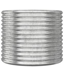 Vaso Giardino Acciaio Verniciato a Polvere 80x80x68 cm Argento