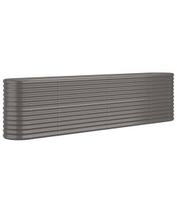 Letto Giardino Acciaio Verniciato a Polvere 260x40x68 cm Grigio