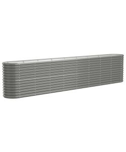 Vaso Giardino Acciaio Verniciato a Polvere 332x40x68cm Grigio