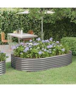Vaso Giardino Acciaio Verniciato a Polvere 214x140x36 cm Grigio