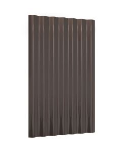 Pannelli Tetto 12pz Acciaio Verniciato Polvere Marrone 60x36 cm