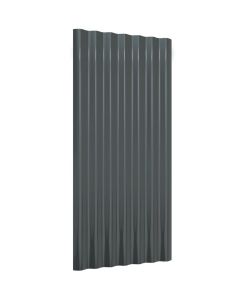 Pannelli Tetto 12 pz Acciaio Verniciato Polvere Antracite 80x36