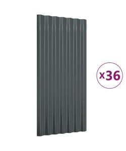 Pannelli Tetto 36pz Acciaio Verniciato Polvere 80x36 Antracite
