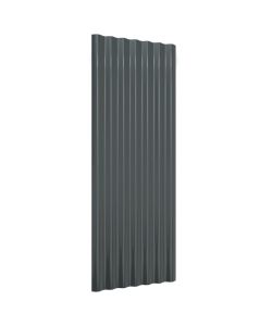 Pannelli per Tetto 12 pz Acciaio Verniciato Antracite 100x36 cm