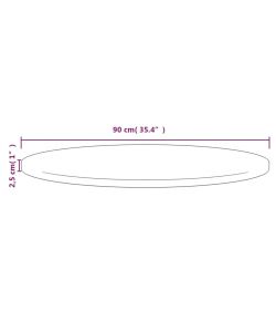 Piano Tavolo Rotondo 90 cm in Legno Massello di Pino - Resistente e Facile da Pulire