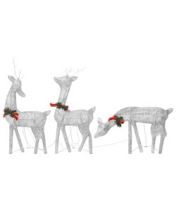 Famiglia Renne Natalizie 270x7x90 cm Rete Argento Bianco Freddo