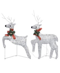 Renne di Natale 2 pz Argento 40 LED