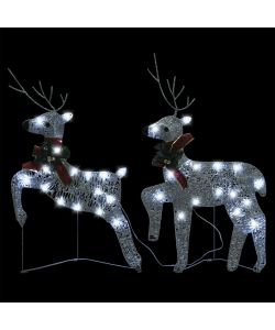 Renne di Natale 2 pz Argento 40 LED