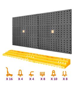  Parete Porta Attrezzi 500x1000 mm 50 Ganci in PP