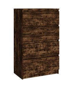 Credenza Rovere Fumo 60x35x98,5 cm in Legno Multistrato