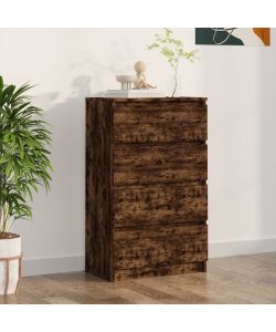 Credenza Rovere Fumo 60x35x98,5 cm in Legno Multistrato