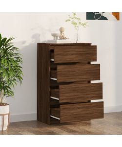 Credenza Rovere Marrone 60x35x98,5 cm in Legno Multistrato