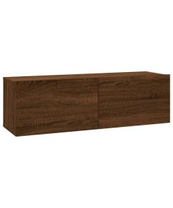 Mobile TV Muro Rovere Marrone 100x30x30cm Legno Ingegnerizzato