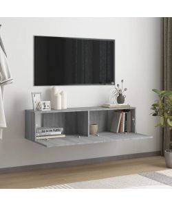 Mobile Muro TV Grigio Sonoma 120x30x30cm Legno Ingegnerizzato