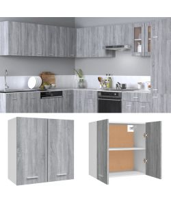 vidaXL Mobile Pensile Grigio Sonoma 60x31x60 cm - Design Semplice - Spazio di Conservazione Ottimizzato