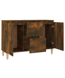 Credenza Rovere Fumo 103,5x35x70 cm in Legno Multistrato