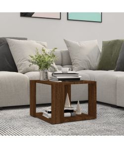 Tavolino Salotto Rovere Marrone 40x40x30cm Legno Ingegnerizzato