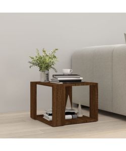 Tavolino Salotto Rovere Marrone 40x40x30cm Legno Ingegnerizzato