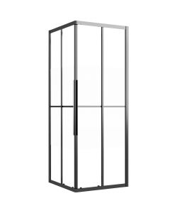 Cabina Doccia ESG Semi Smerigliato 80x70x180 cm Nera