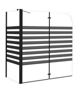 Box Doccia a Strisce 120x68x130 cm in Vetro Temperato