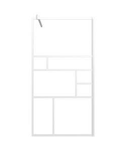 Parete per Doccia Walk in 100x195 cm in Vetro ESG Bianco