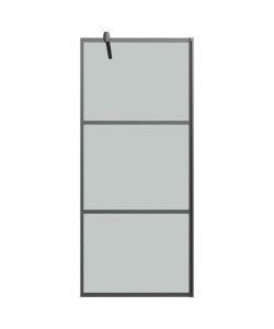 Parete Doccia Walk in 80x195 cm in Vetro Scuro ESG Nero