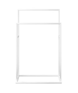 Portasciugamani Autoportante Bianco 48x24x78,5 cm in Ferro