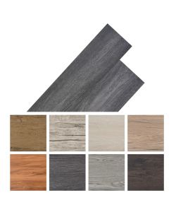 Listoni Pavimento Autoadesivi PVC 2,51mq 2mm Bianco e Nero