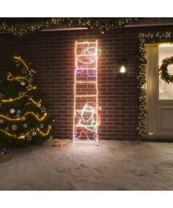 Figura Pieghevole Babbo Natale su Scala con 552 LED