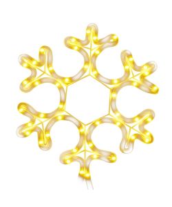 Figura Natalizia Fiocco di Neve con 48 LED Bianco Caldo