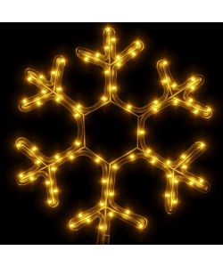 Figura Natalizia Fiocco di Neve con 72 LED Bianco Caldo