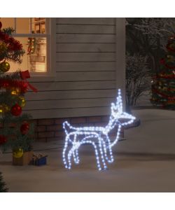 Figura Renna Natalizia Pieghevole con 120 LED Bianco Freddo