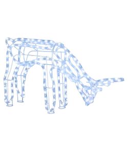 Figura Renna Natalizia Pieghevole con 144 LED Bianco Freddo