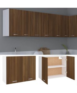 vidaXL Mobile Pensile Rovere Marrone 80x31x60 cm - Armadietto Cucina in Legno Multistrato - Ottimizza Spazio e Stile