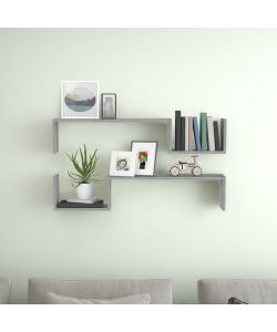 Scaffali da Parete 2 pz Grigio Sonoma 100x15x20 cm Multistrato