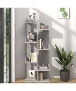 Libreria 48x25x140 cm Grigio Sonoma Legno Multistrato