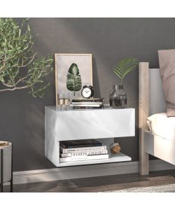 vidaXL Comodino a Parete Bianco - Ottimizza Spazio - 46x29,5x30 cm