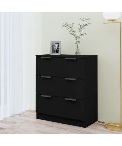 Credenza Nera 60x30x70 cm in Legno Multistrato