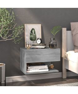 vidaXL Comodini a Muro 2 pz Grigio Sonoma - Ottimizza Spazio - 46x29,5x30 cm