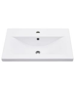 Telaio per Lavabo da Bagno con Lavabo Integrato Nero in Ferro