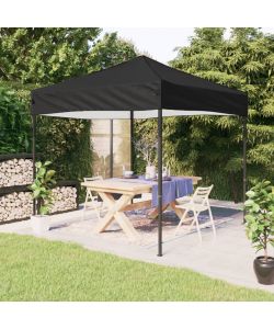 Tenda per Feste Pieghevole Nera 3x3 m