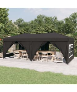 Tenda per Feste Pieghevole con Pareti Laterali Antracite 3x6 m