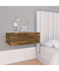vidaXL Comodino Pensile Rovere Fumo 40x30x15 cm in Legno Multistrato