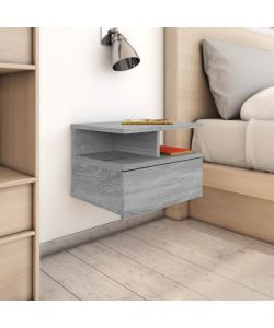 vidaXL Comodini Pensili Grigio Sonoma 2pz 40x31x27cm Legno Multistrato