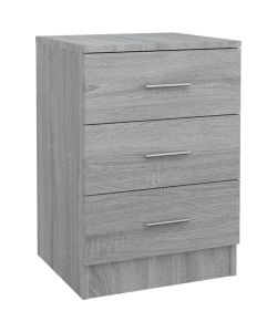 vidaXL Comodini Grigio Sonoma 2 pz 38x35x56 cm in Legno Multistrato - Design Classico e Pratico - Soluzione di Stoccaggio Efficiente