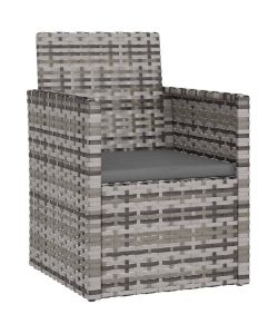 vidaXL Set Divani da Esterno - Polyrattan Grigio - 4 pz