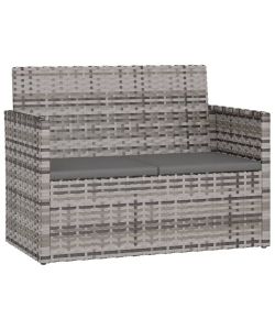 vidaXL Set Divani da Esterno - Polyrattan Grigio - 4 pz